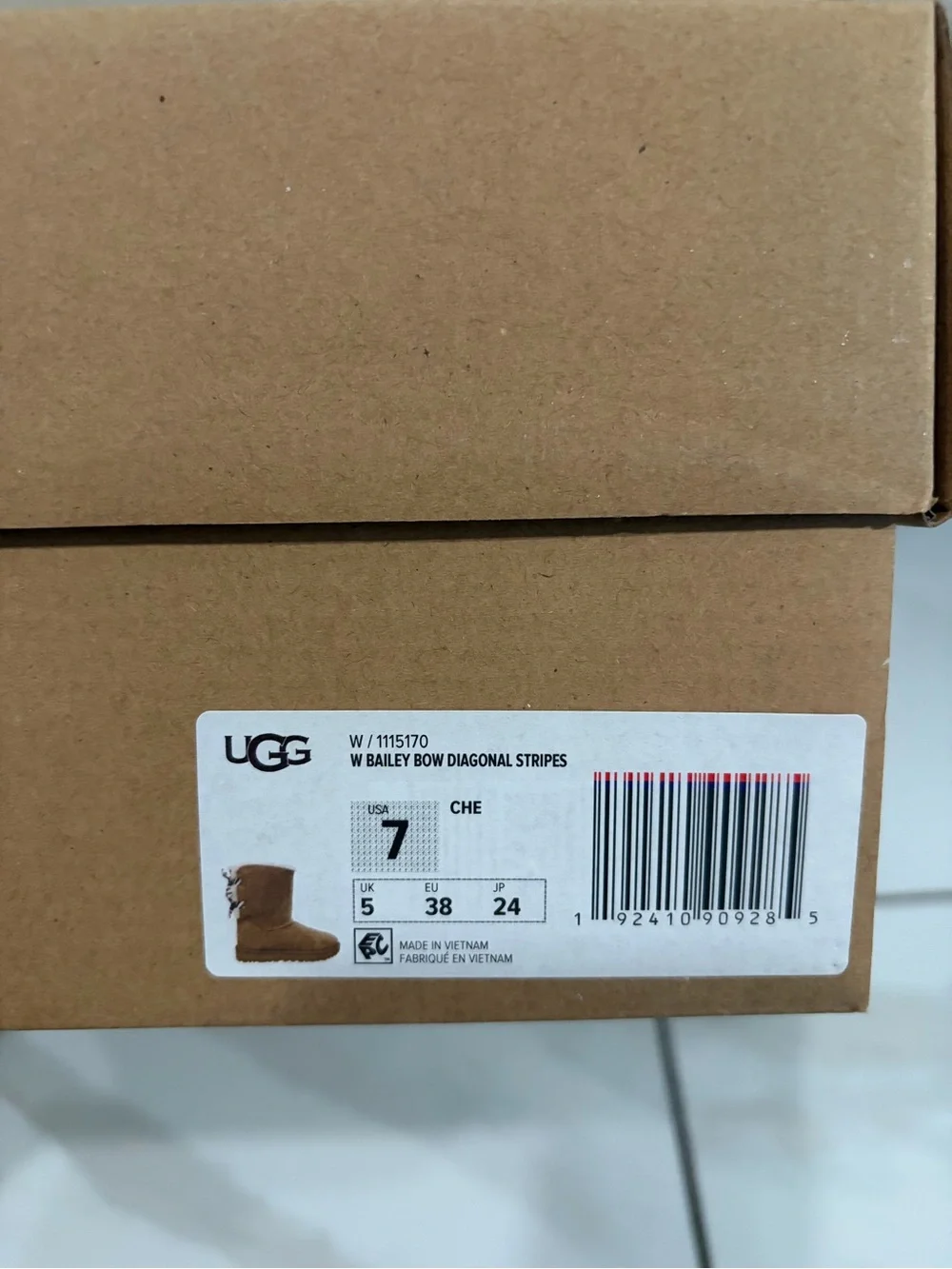 UGG Chestnut Suede Shearling Mid-Calf Boots with Ribbon Back